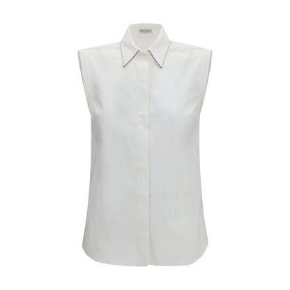 Brunello Cucinelli White Cotton Shirt