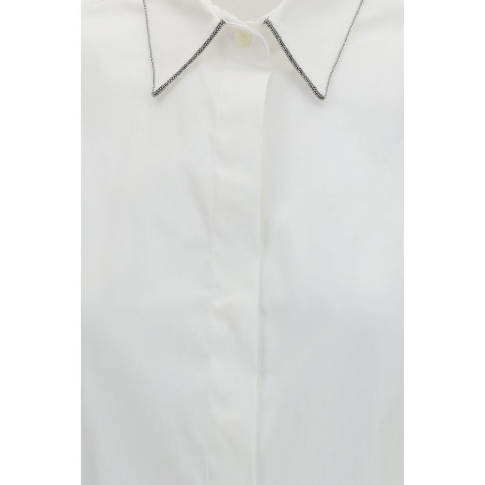 Brunello Cucinelli White Cotton Shirt