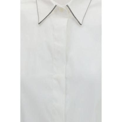 Brunello Cucinelli White Cotton Shirt