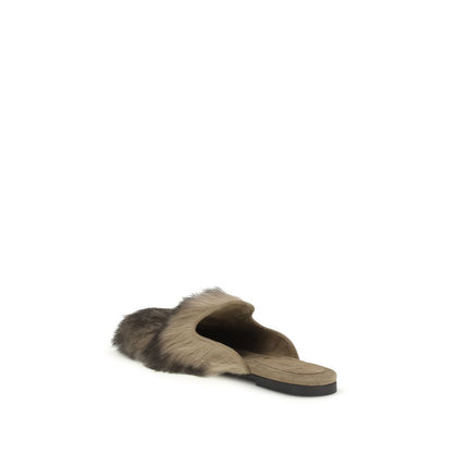 Mules Dolce & Gabbana grises en agneau Ovis Aries Aries