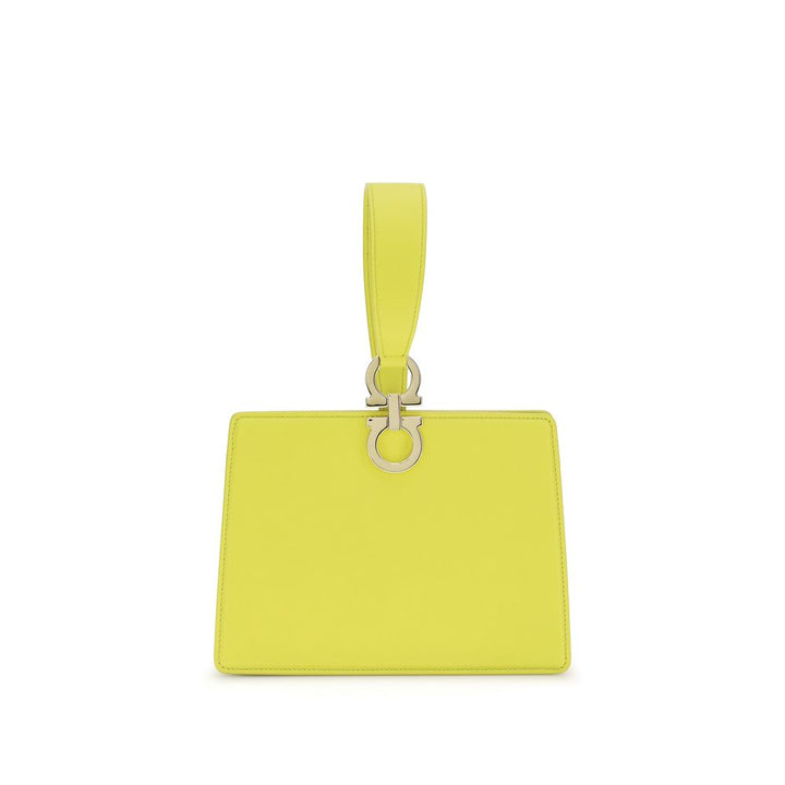 Ferragamo Bicolor Calf Leather Bos Taurus Clutch Bag
