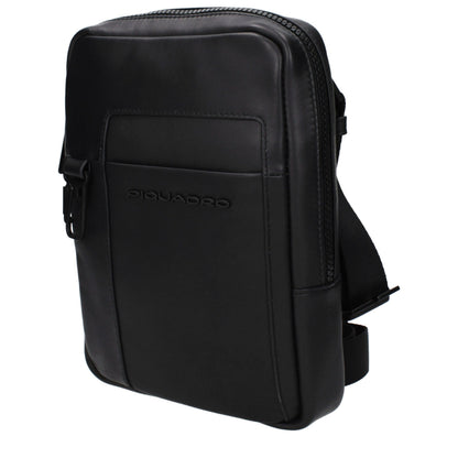 Piquadro Black Leather Crossbody Bag