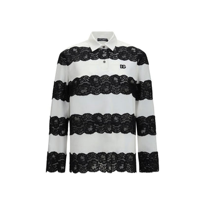 Polo de algodón blanco de Dolce & Gabbana