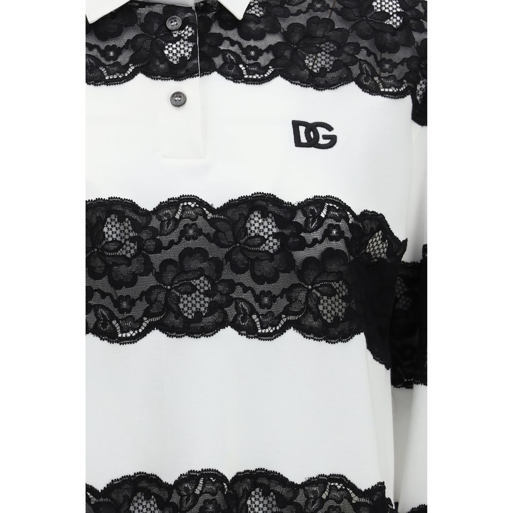 Polo de algodón blanco de Dolce & Gabbana