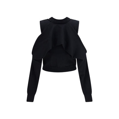 ALAINPAUL Black Cotton Cardigan