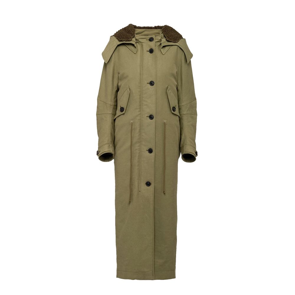 Manteau bicolore en polyamide Prada