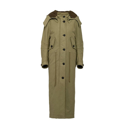 Manteau bicolore en polyamide Prada