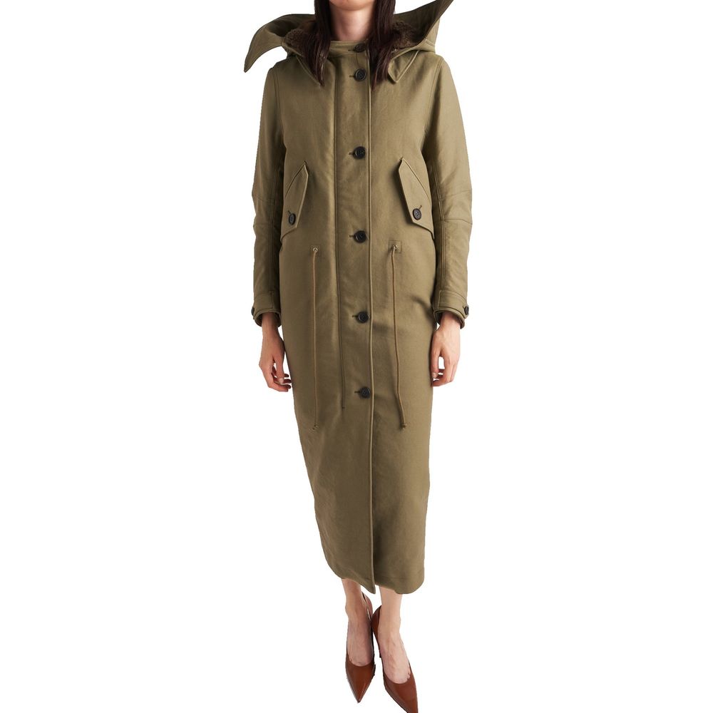 Manteau bicolore en polyamide Prada