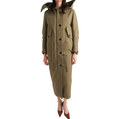 Manteau bicolore en polyamide Prada