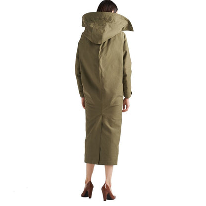 Manteau bicolore en polyamide Prada