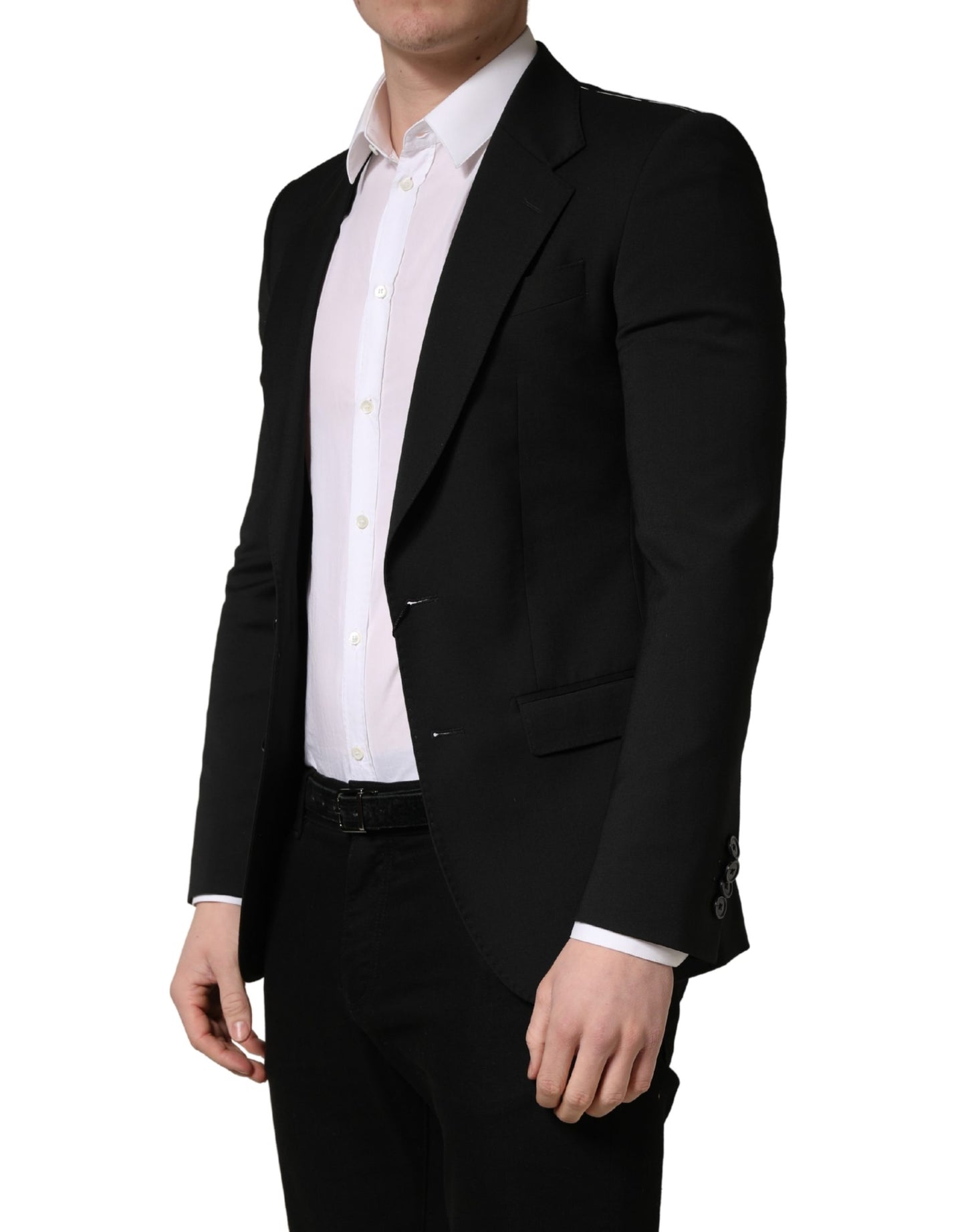 Dolce & Gabbana Americana de Traje para Hombre de 2 Botones de Poliéster Negro
