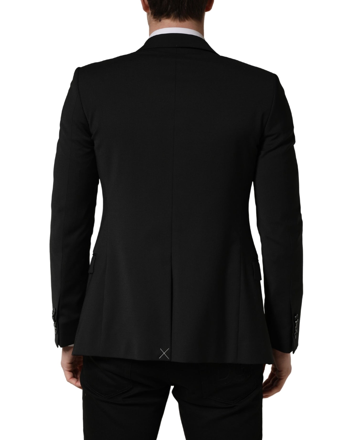Dolce & Gabbana Americana de Traje para Hombre de 2 Botones de Poliéster Negro
