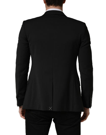 Dolce & Gabbana Americana de Traje para Hombre de 2 Botones de Poliéster Negro