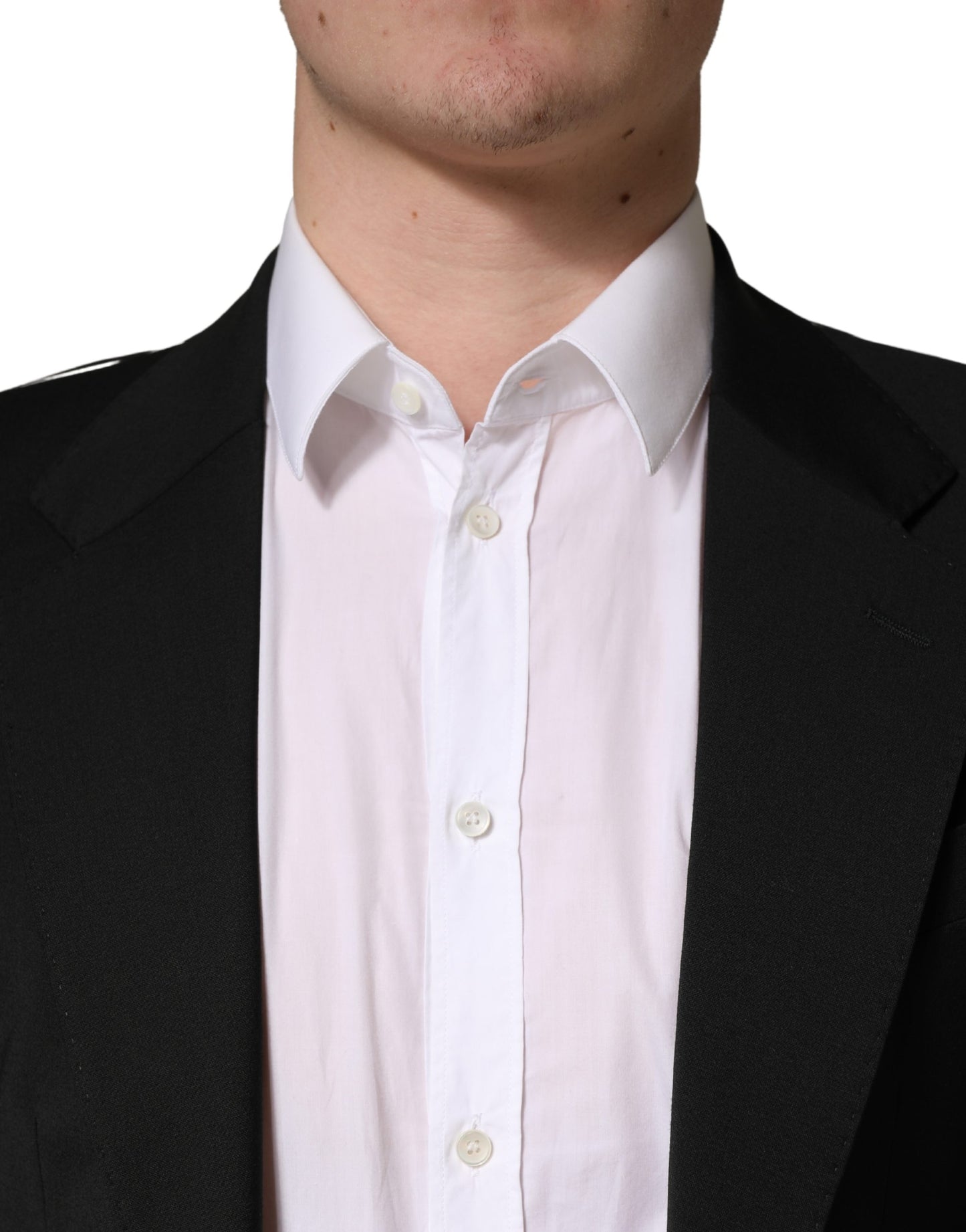 Dolce & Gabbana Americana de Traje para Hombre de 2 Botones de Poliéster Negro