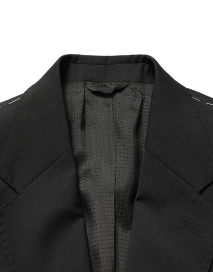 Dolce & Gabbana Americana de Traje para Hombre de 2 Botones de Poliéster Negro