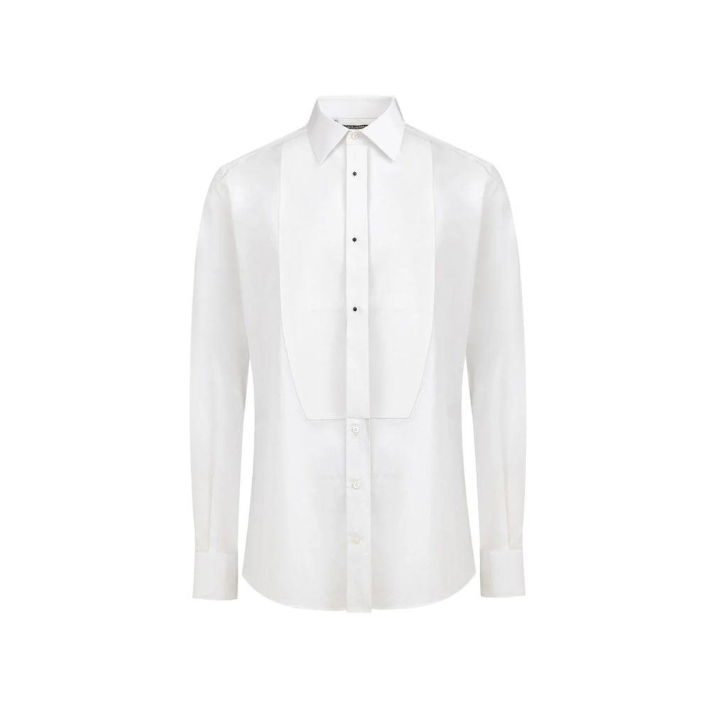 Camisa de vestir blanca de algodón de Dolce & Gabbana