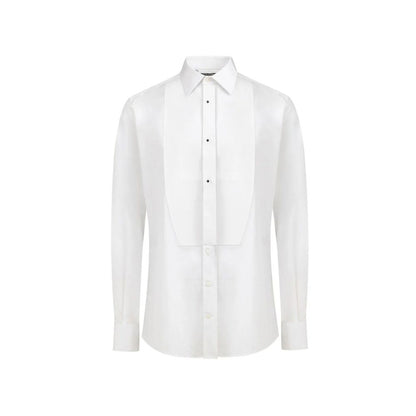 Camisa de vestir blanca de algodón de Dolce & Gabbana