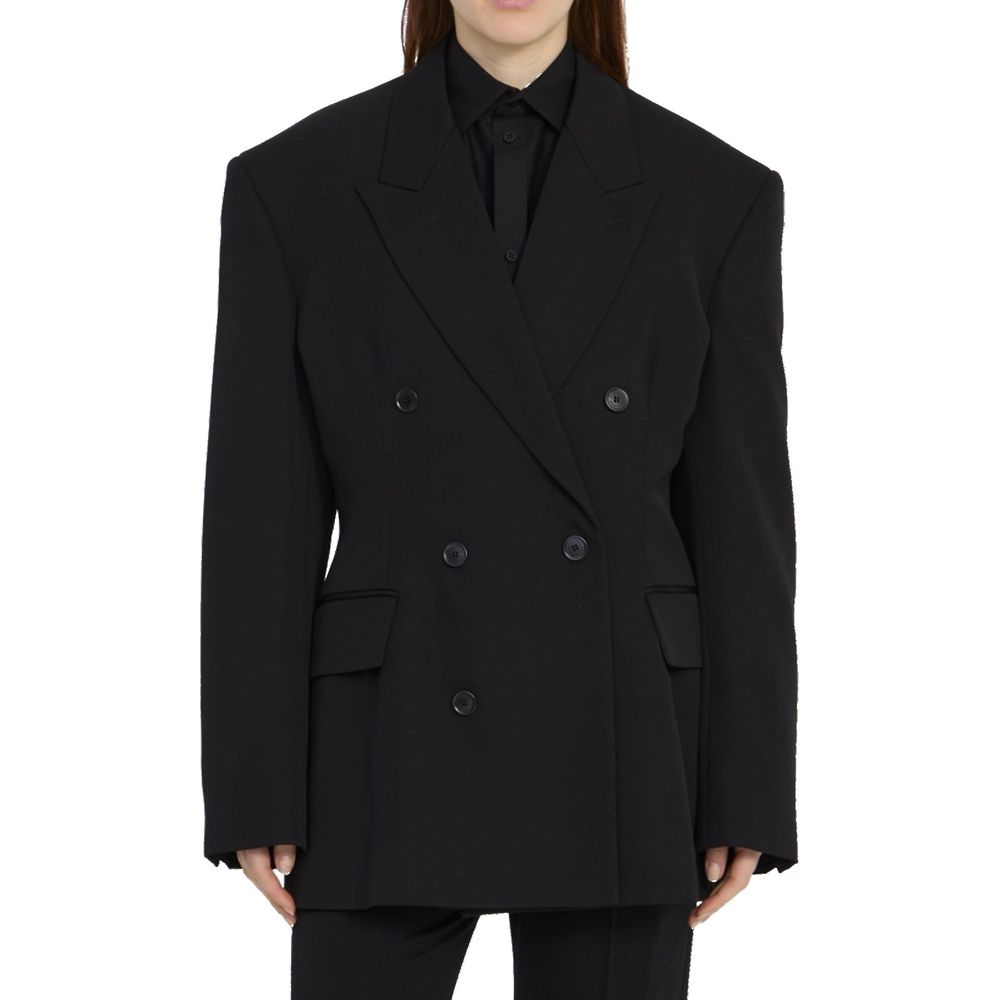 Abrigo Balenciaga de lana negra