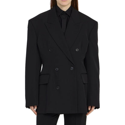 Abrigo Balenciaga de lana negra