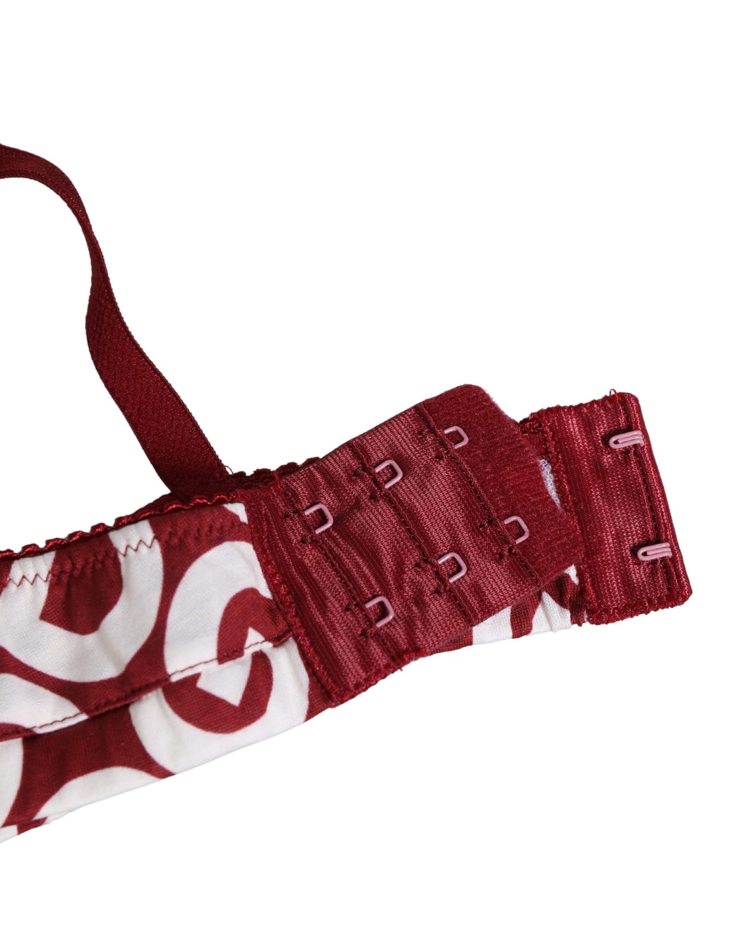 Soutien-gorge sans armature en coton à logo monogramme rouge Dolce & Gabbana