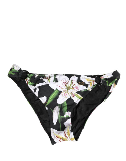 Dolce & Gabbana Bañador de Nylon Estampado Lirio Negro