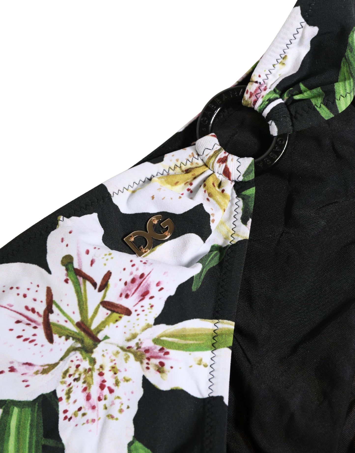 Dolce & Gabbana Bañador de Nylon Estampado Lirio Negro