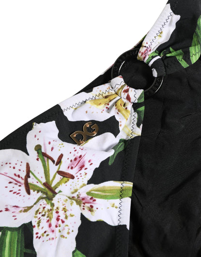 Dolce & Gabbana Bañador de Nylon Estampado Lirio Negro
