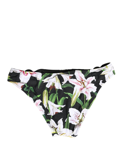 Dolce & Gabbana Bañador de Nylon Estampado Lirio Negro