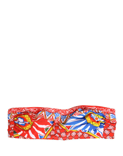 Haut de maillot de bain bandeau Dolce & Gabbana multicolore Carretto