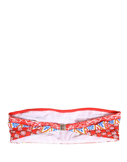 Haut de maillot de bain bandeau Dolce & Gabbana multicolore Carretto