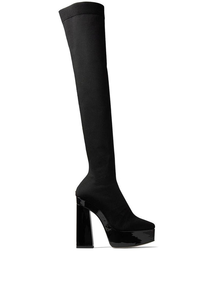 Jimmy Choo Black Fabric Over The Knee