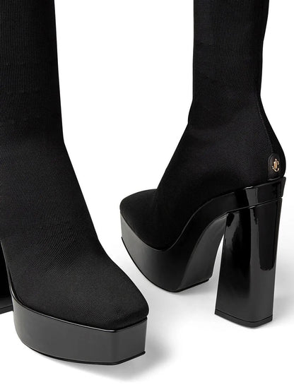 Jimmy Choo Black Fabric Over The Knee