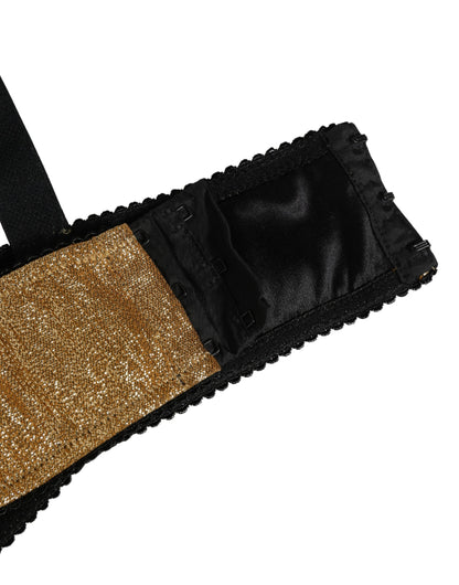 Sujetador de ropa interior Balconette con aros semiprefomados dorados Dolce & Gabbana