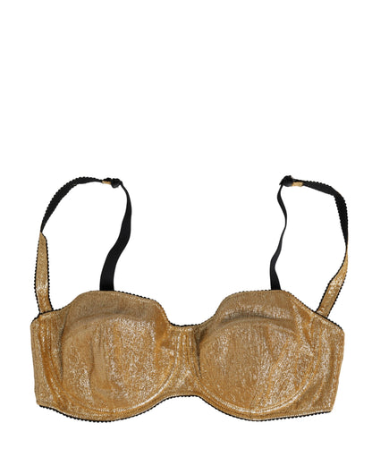 Sujetador de ropa interior Balconette con aros semiprefomados dorados Dolce & Gabbana