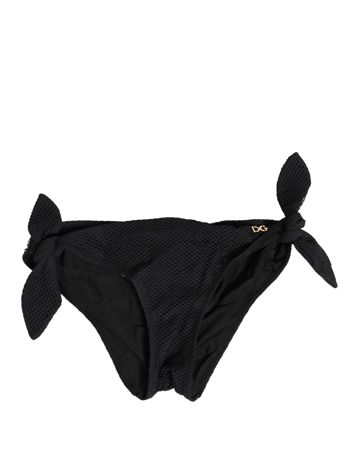 Braga de bikini con lazada lateral y logotipo DG de Dolce & Gabbana en negro