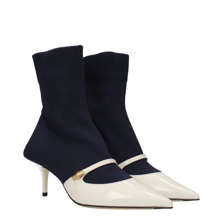 Jimmy Choo Blue Fabric Ankle Boots