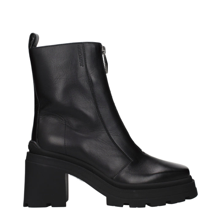 Jimmy Choo Black Leather Ankle Boots