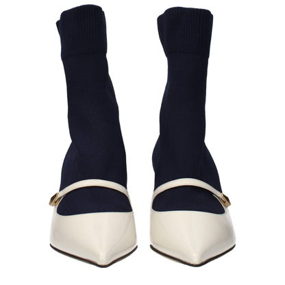 Jimmy Choo Blue Fabric Ankle Boots