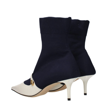 Jimmy Choo Blue Fabric Ankle Boots