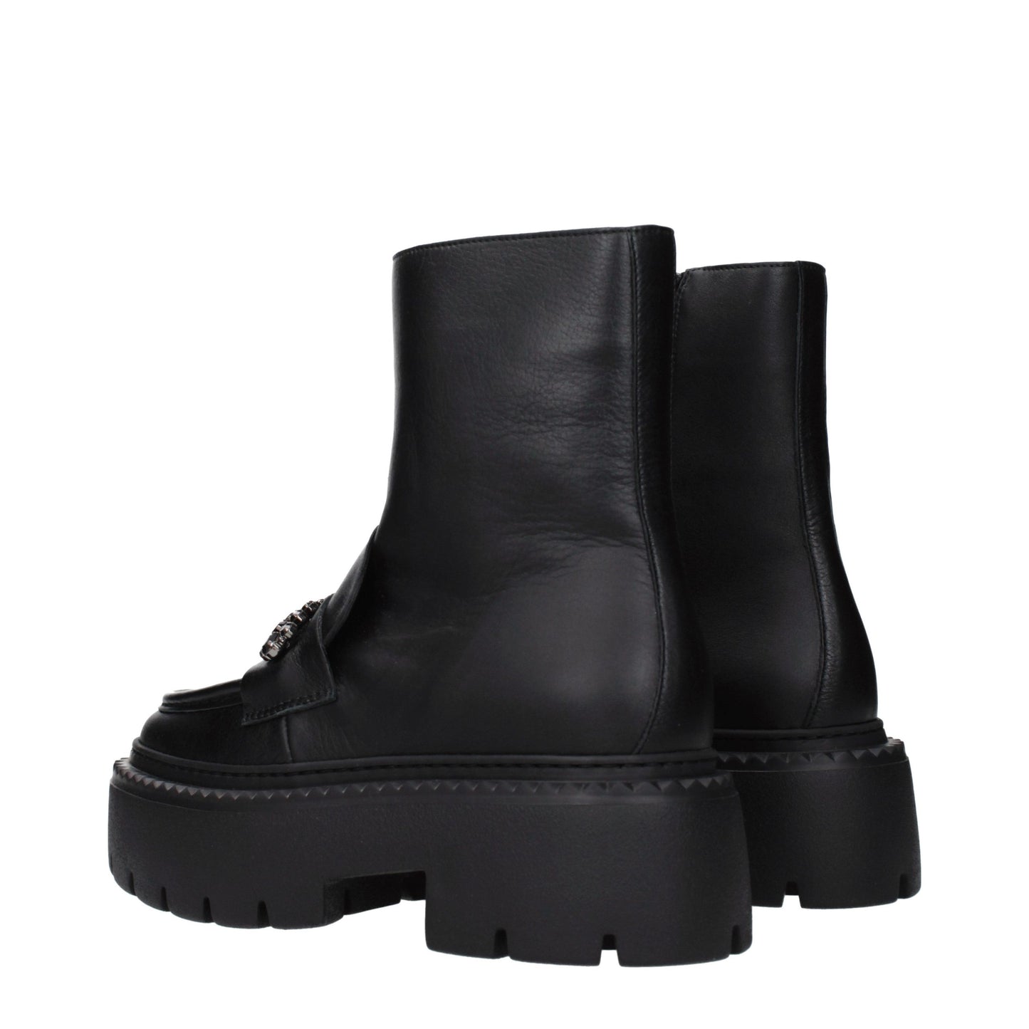 Jimmy Choo Black Leather Ankle Boots