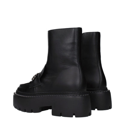 Jimmy Choo Black Leather Ankle Boots
