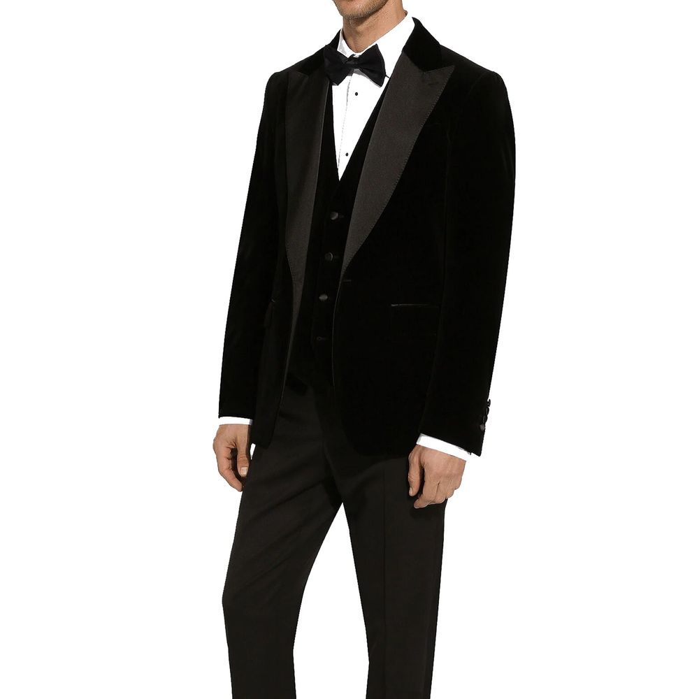Smoking en coton noir Dolce & Gabbana
