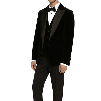 Smoking en coton noir Dolce & Gabbana