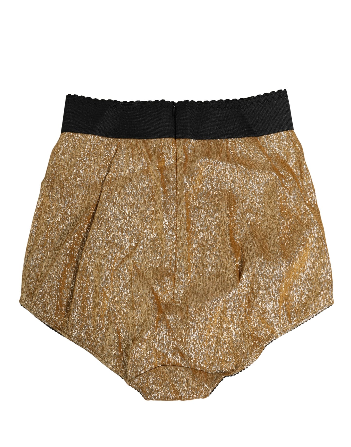 Faja braga de talle alto de seda dorada de Dolce & Gabbana