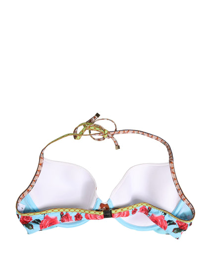Maillot de bain haut de bikini dos nu à imprimé floral multicolore Dolce & Gabbana