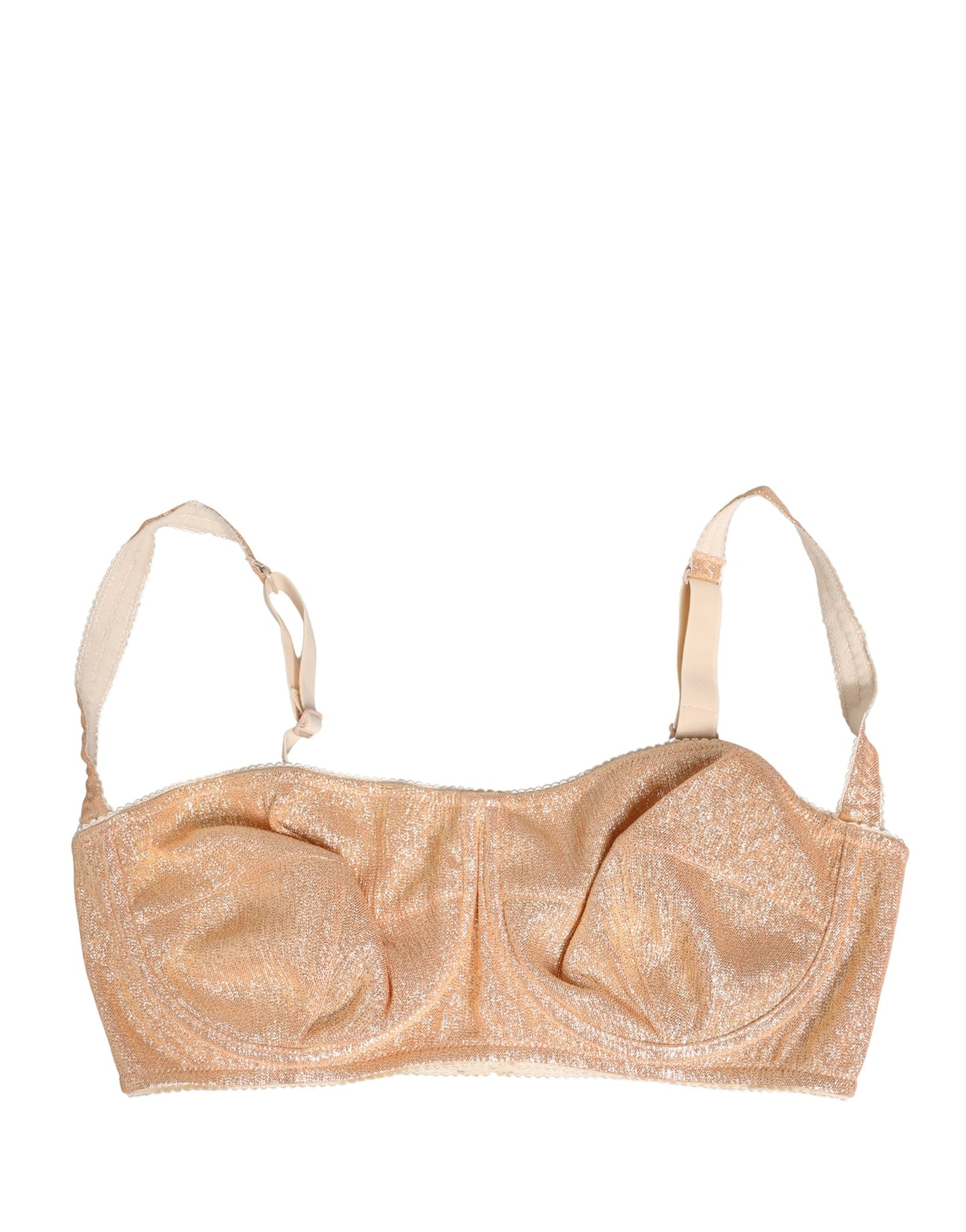 Sujetador de ropa interior Balconette con aros semi acolchado beige de Dolce & Gabbana