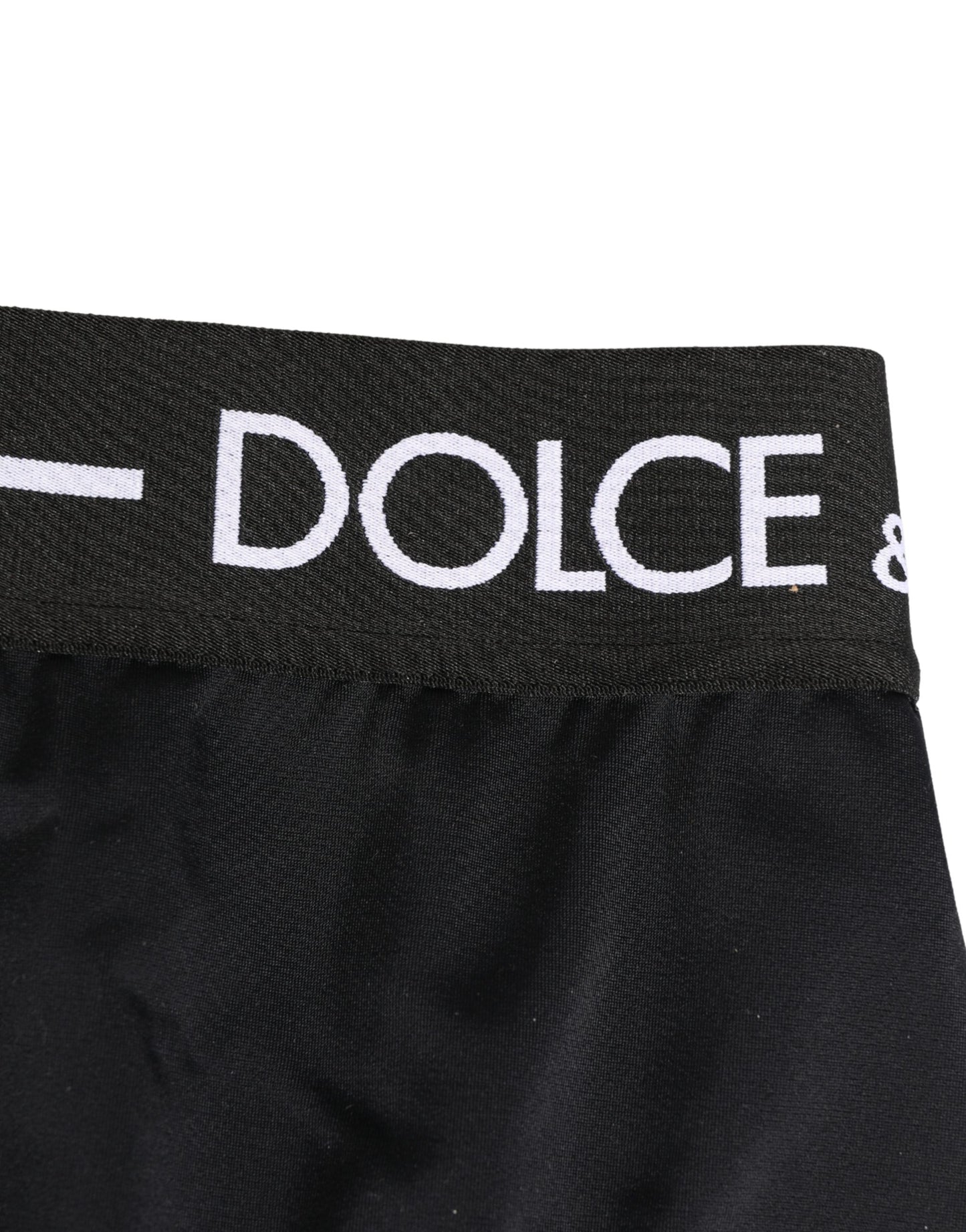 Culotte Dolce & Gabbana noire avec logo à la ceinture