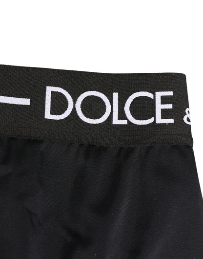 Culotte Dolce & Gabbana noire avec logo à la ceinture