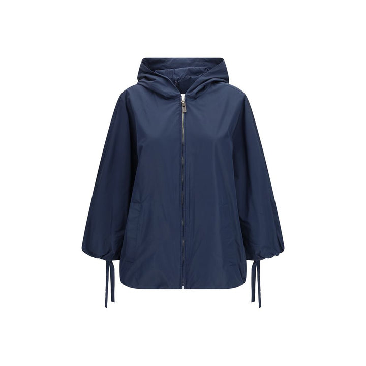 'S Max Mara Blue Polyester Trench Coat