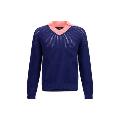 Fendi Blue Cotton Sweatshirt